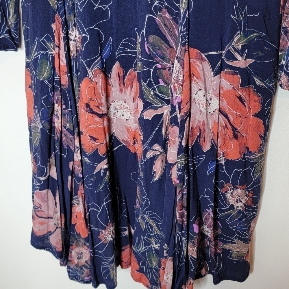Free People Eyes on You Printed Mini Dress in Navy Combo - Picture 12 of 15